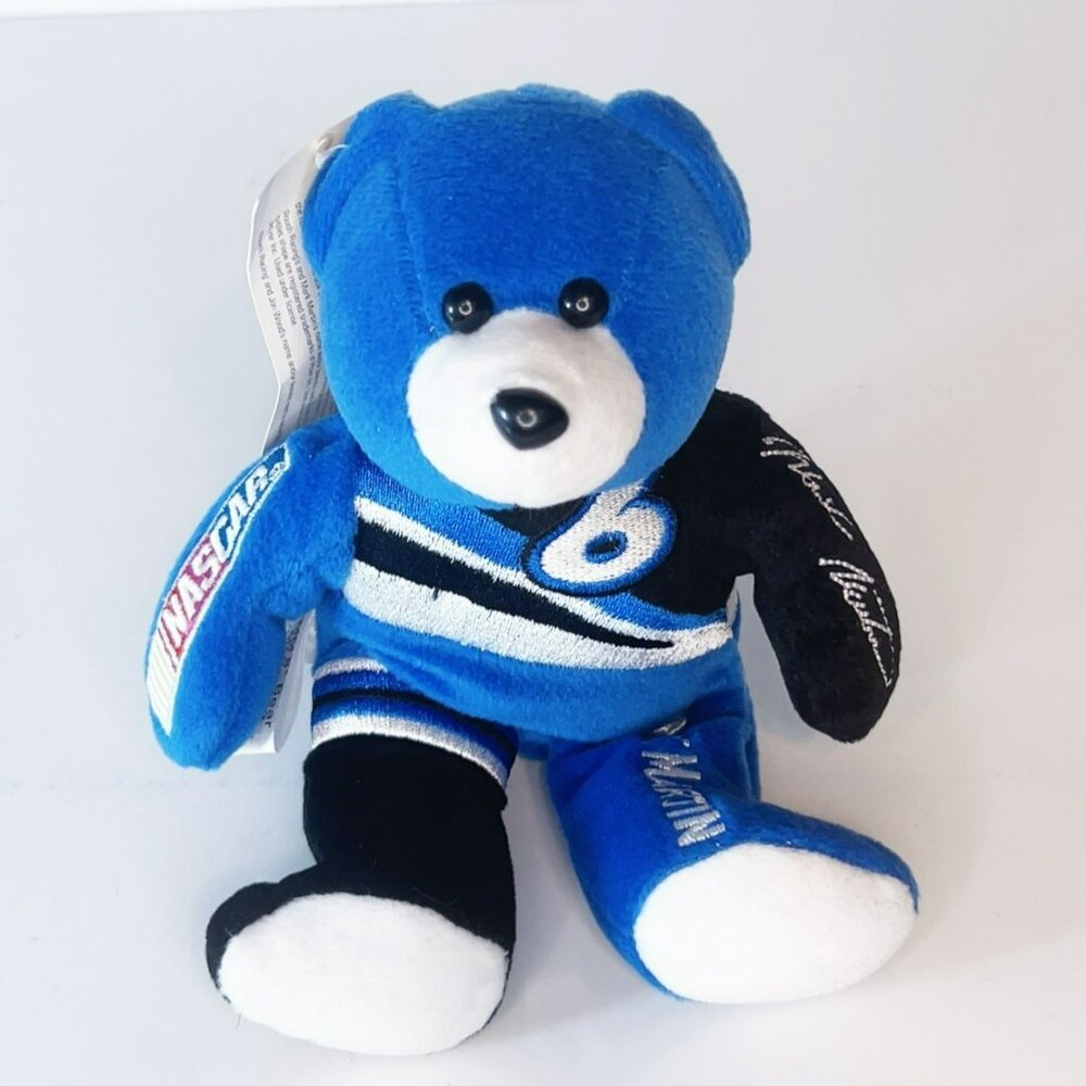 Nascar Team Caliber Bear Mark Martin #6 Beanie Plush 8" 2003